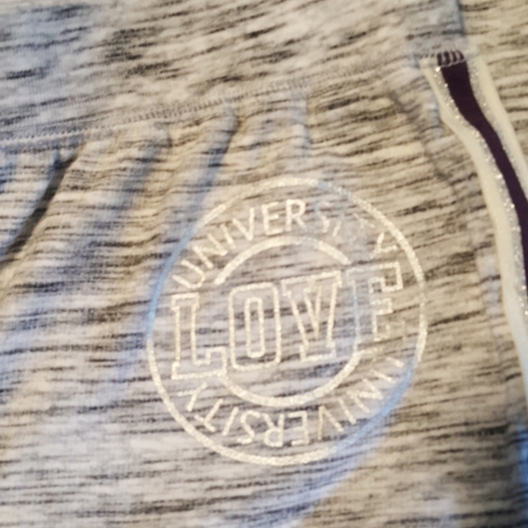 Girls extremely me grey jogger with purple stripe - Picture 2 of 7